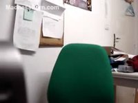 Blazing hot eighteen-year-old webcam newcomer slowly exposing her enormous breasts